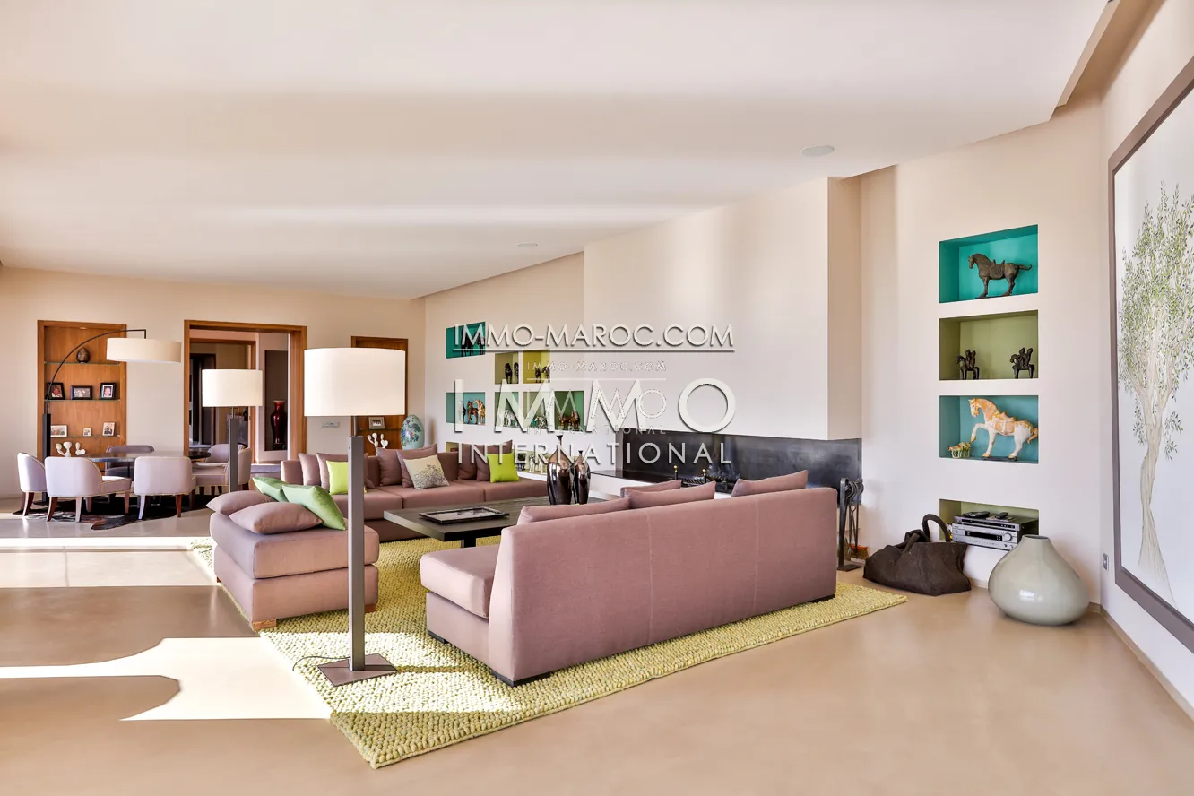 Villa contemporain, premiere ligne de golf marrakech