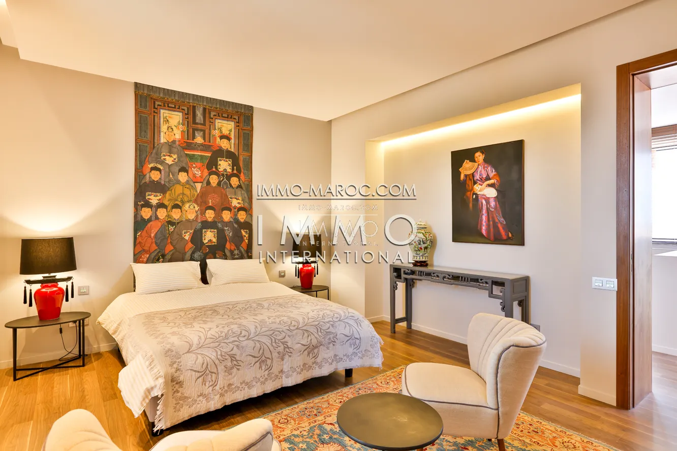 Villa contemporain, premiere ligne de golf marrakech