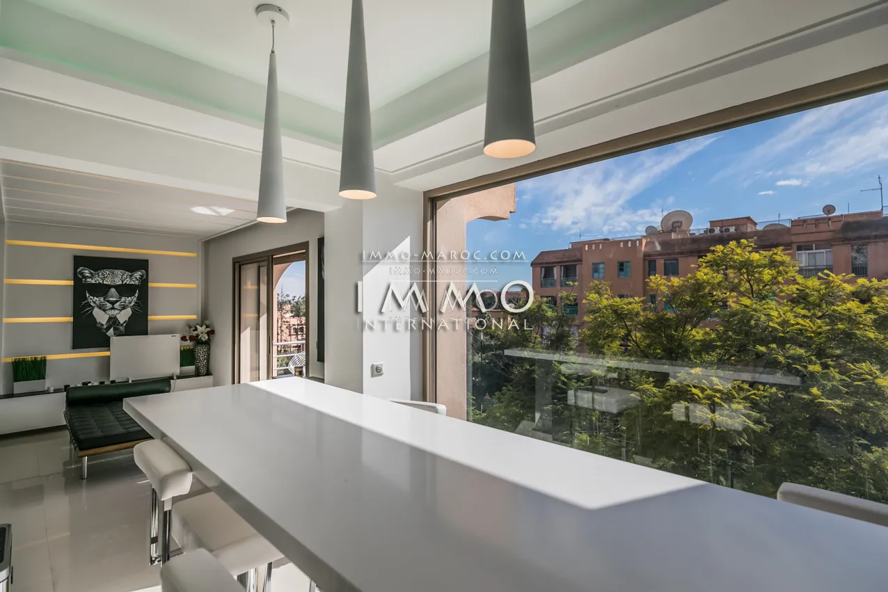 Appartement a vendre avec finition exceptionnelle à hivernage vendu meublé