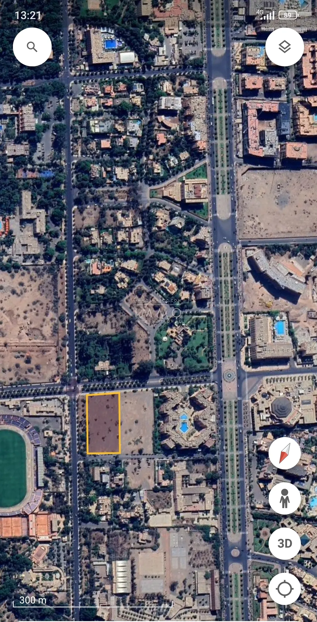 Terrain r+5 autorisé à vendre a marrakech hivernage 