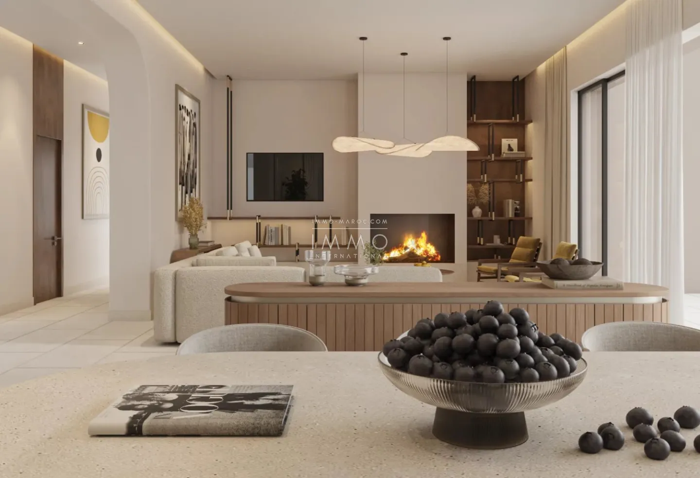 Villa d'architecte a vendre de plain-pied sur 2400m2 de terrain.marrakech