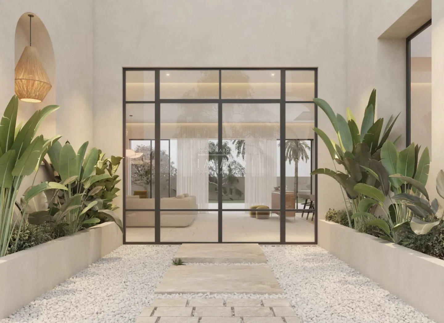 Villa d'architecte a vendre de plain-pied sur 2400m2 de terrain.marrakech