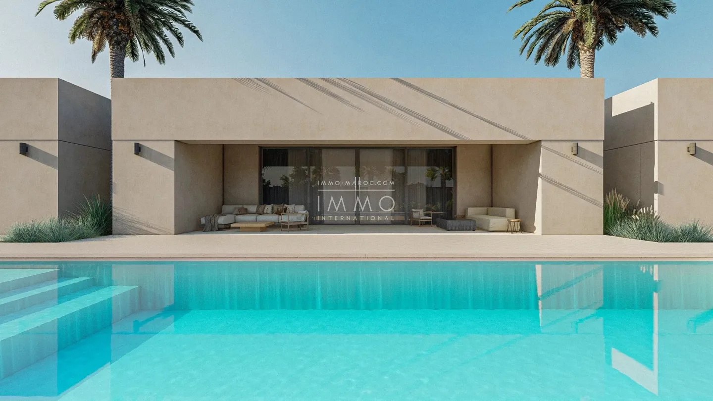 Villa d'architecte a vendre de plain-pied sur 2400m2 de terrain.marrakech