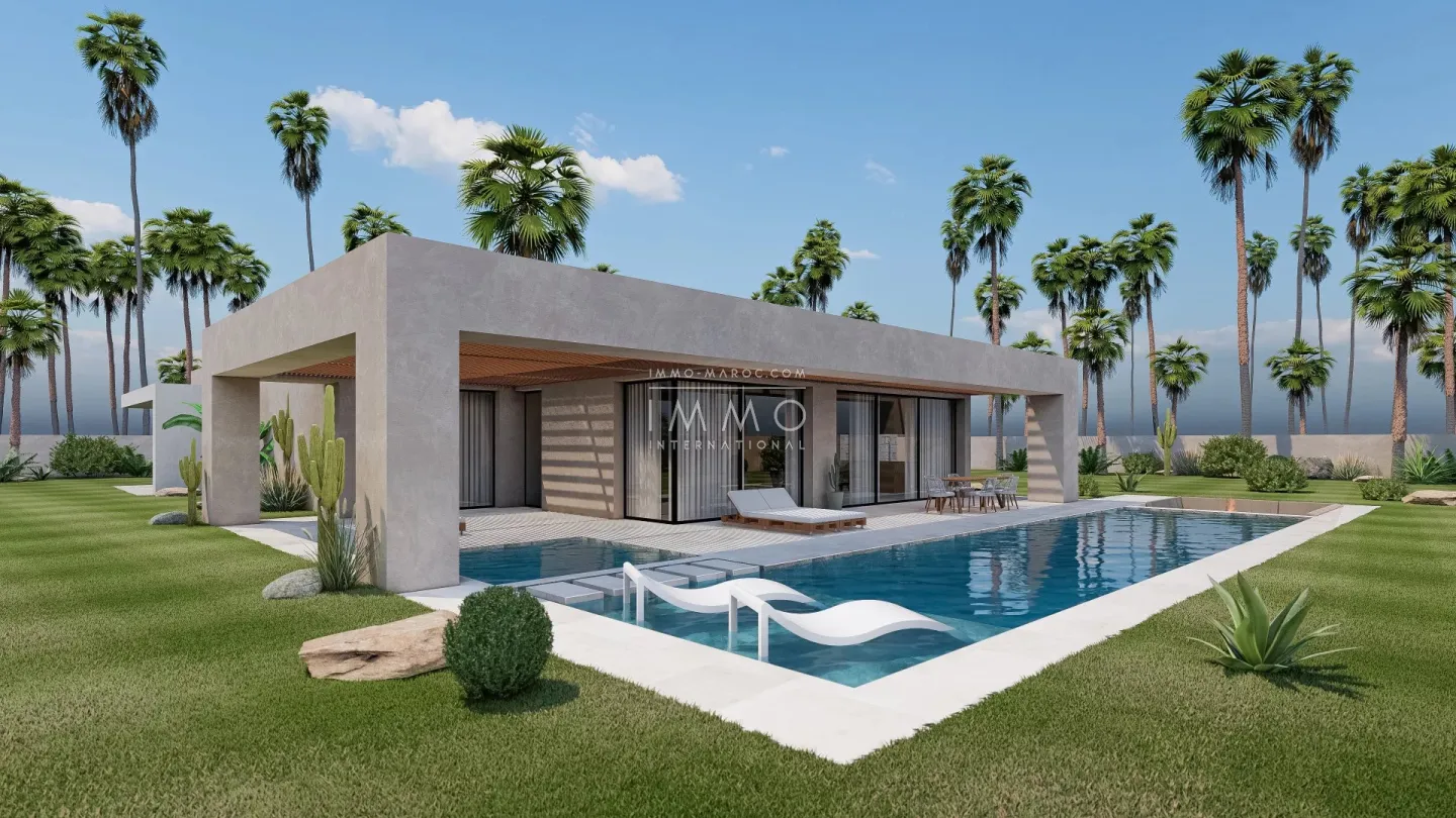 Villa contemporaine a vendre  en construction route ourika marrakech