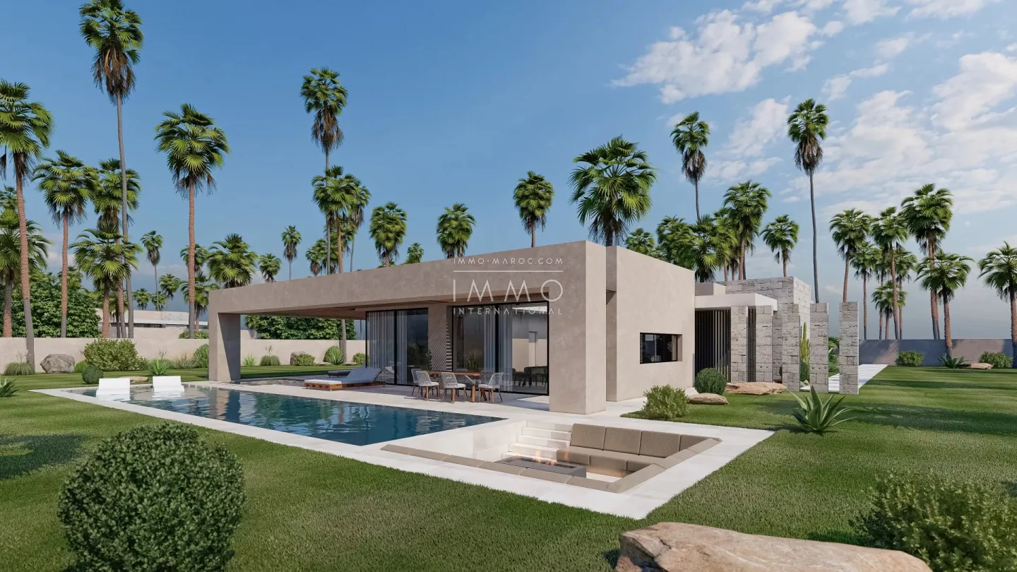 Villa contemporaine a vendre  en construction route ourika marrakech