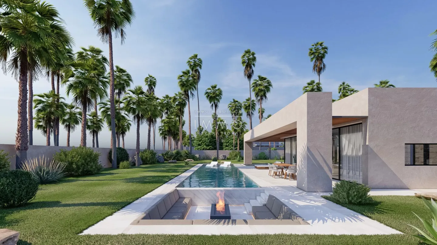 Villa contemporaine a vendre  en construction route ourika marrakech