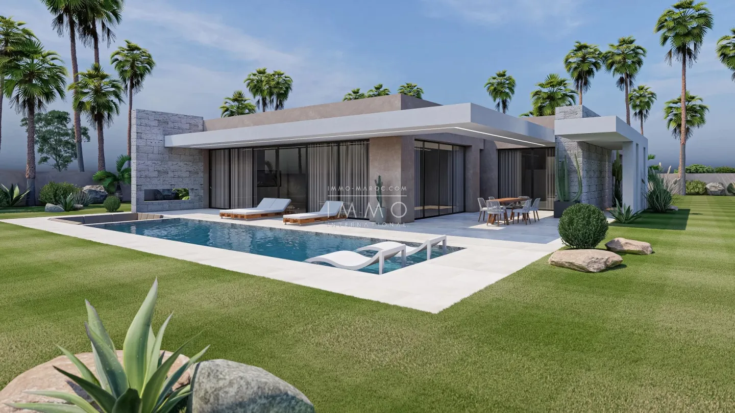 Villa contemporaine a vendre  en construction route ourika marrakech