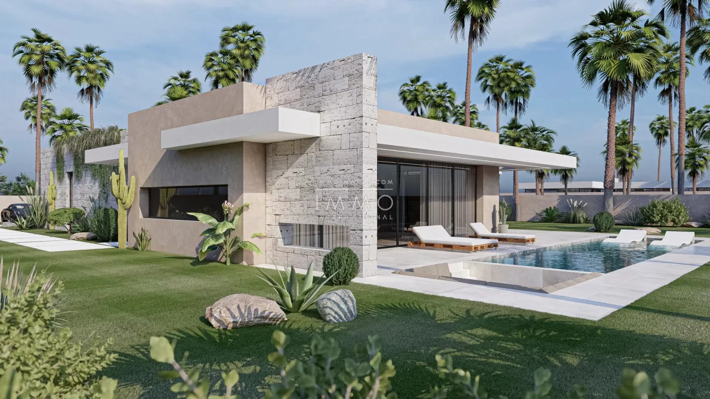 Villa contemporaine a vendre  en construction route ourika marrakech