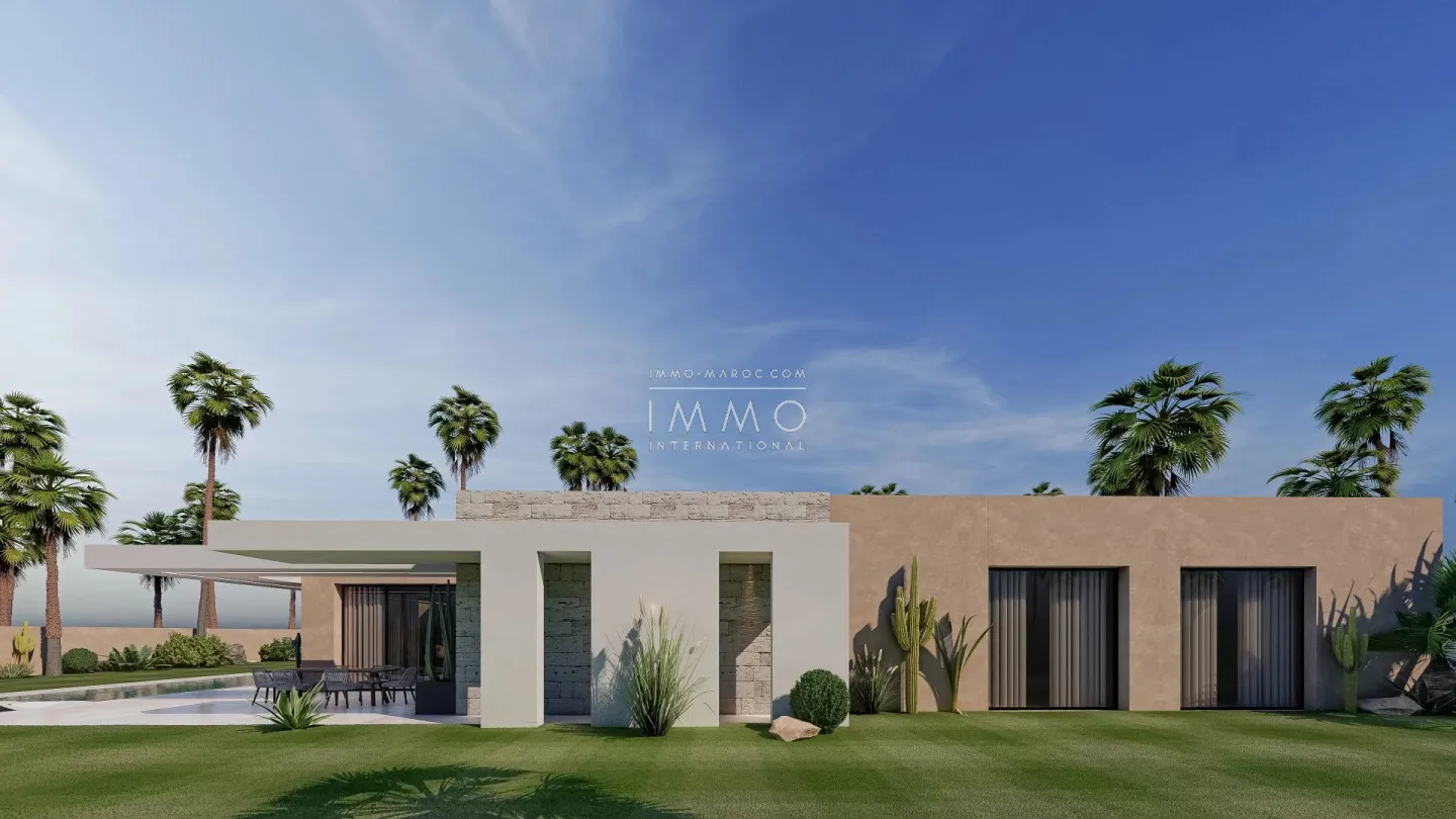 Villa contemporaine a vendre  en construction route ourika marrakech