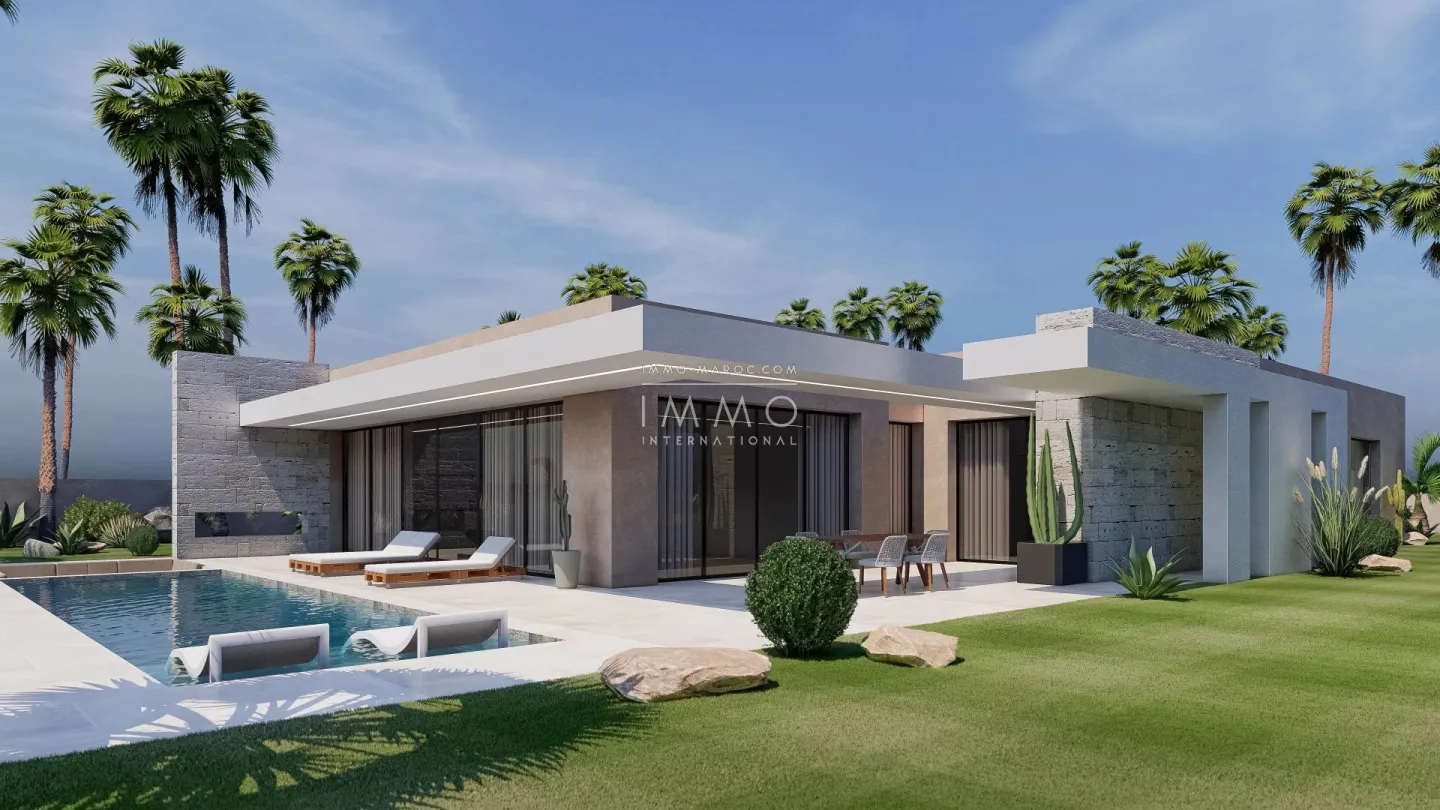 Villa contemporaine a vendre  en construction route ourika marrakech