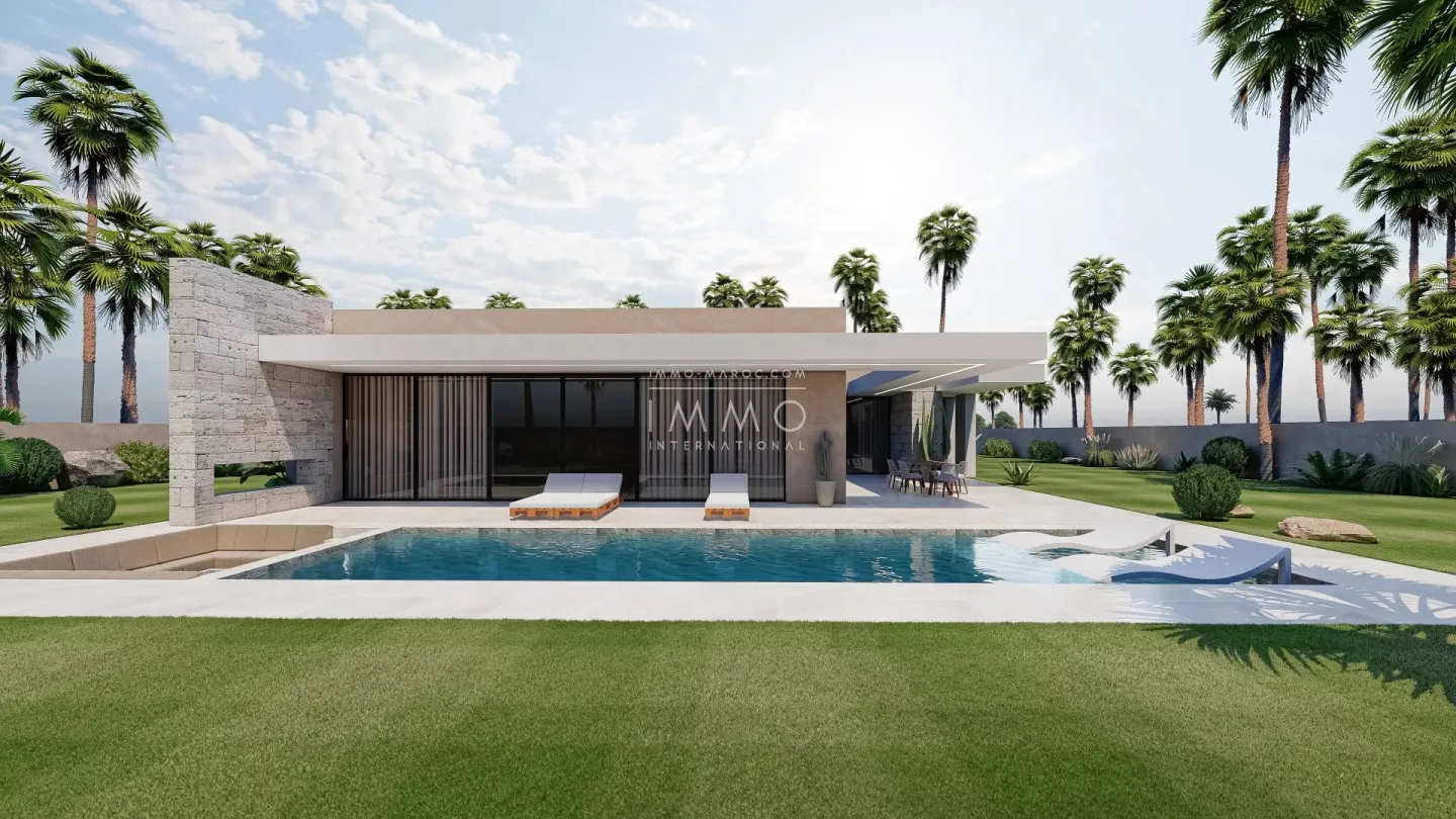 Villa contemporaine a vendre  en construction route ourika marrakech