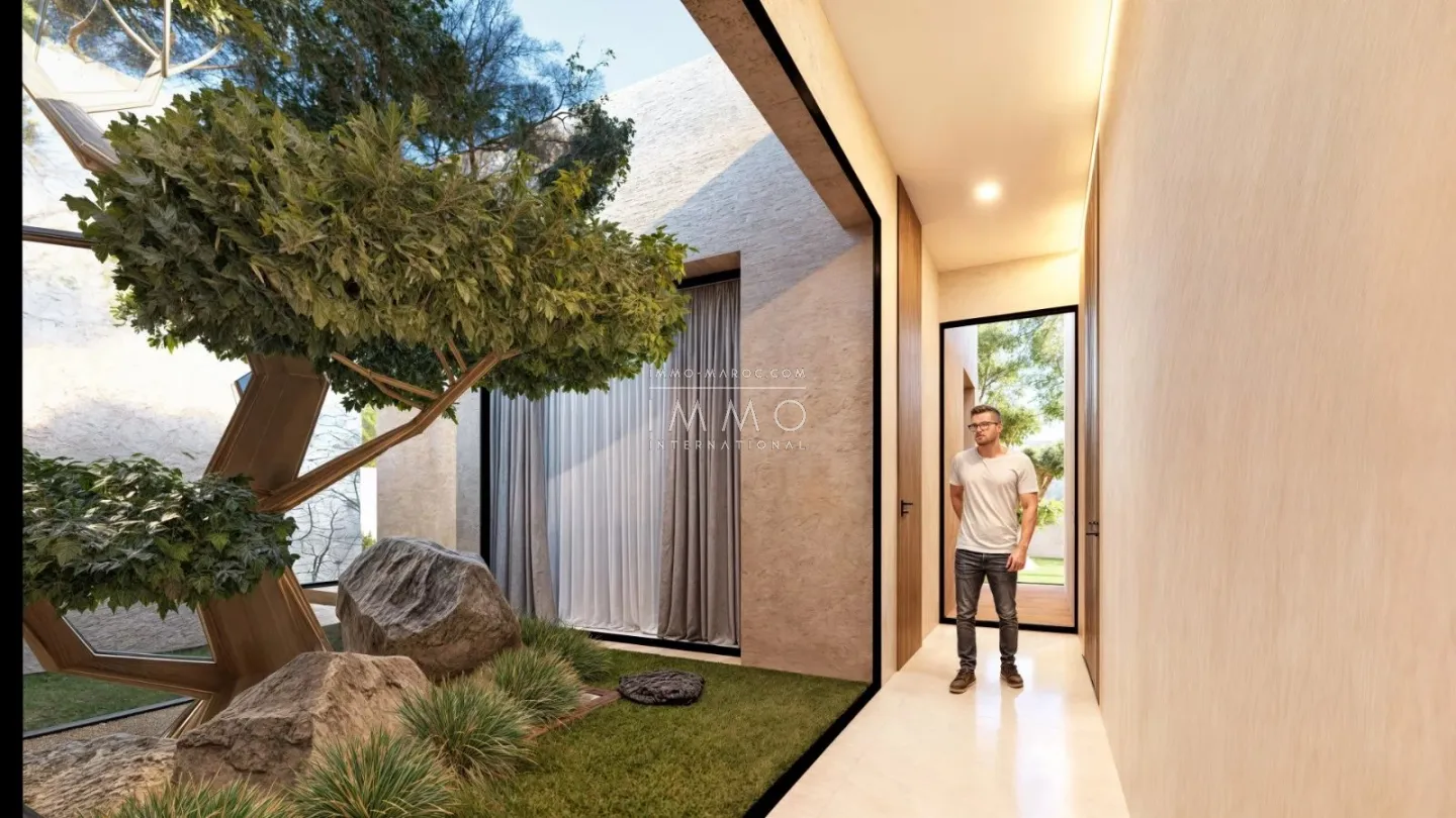 Villa contemporaine a vendre  en construction route ourika marrakech