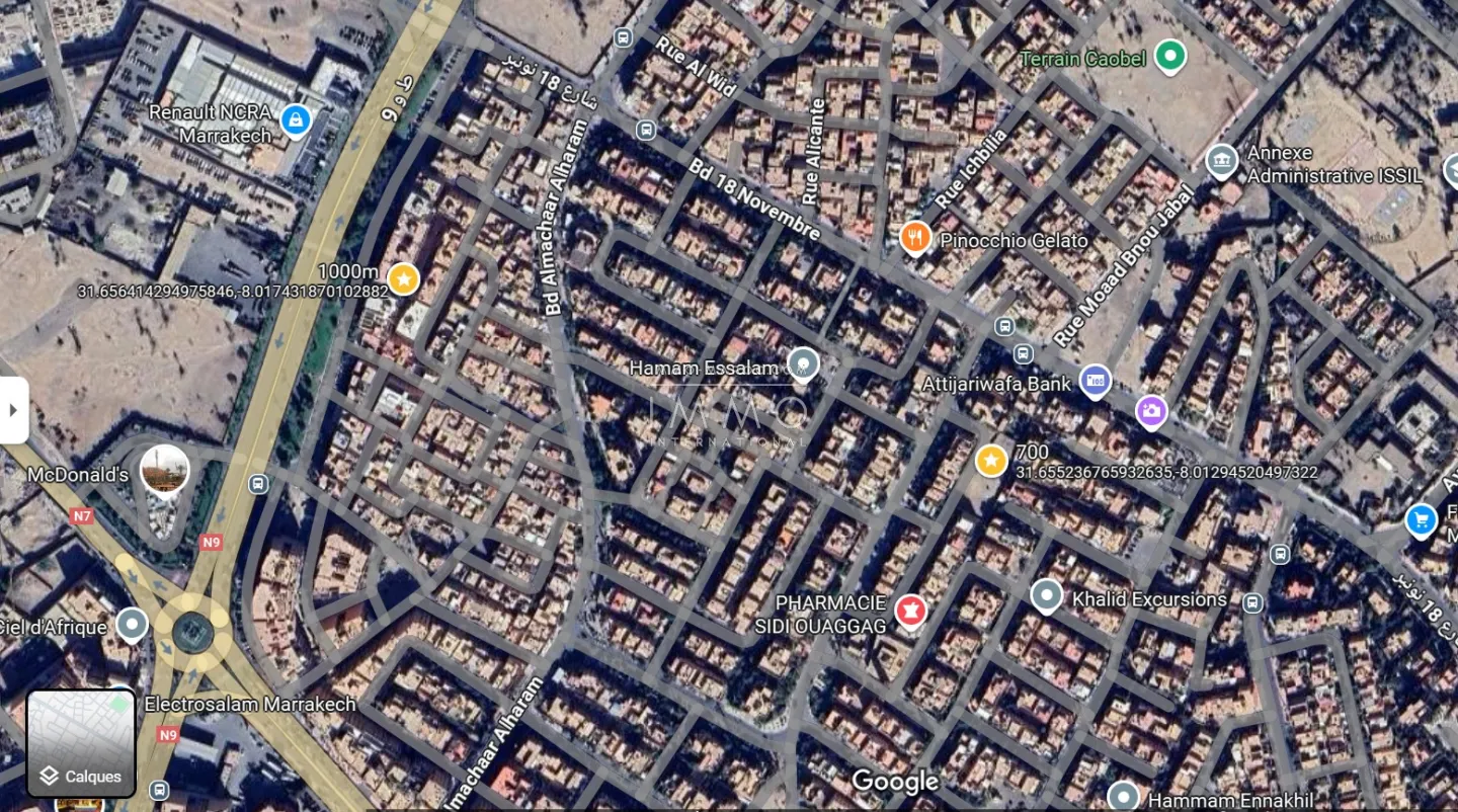 Terrain 750m situé en plein centre-ville pour villa de luxe