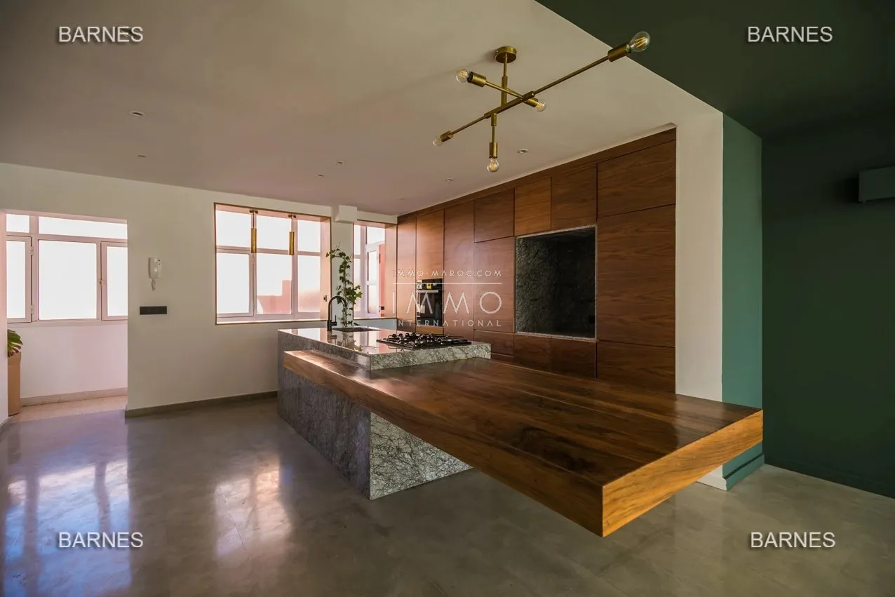 Signature arty à majorelle – 93 m² rénovés à neuf – pierre de taza & noyer