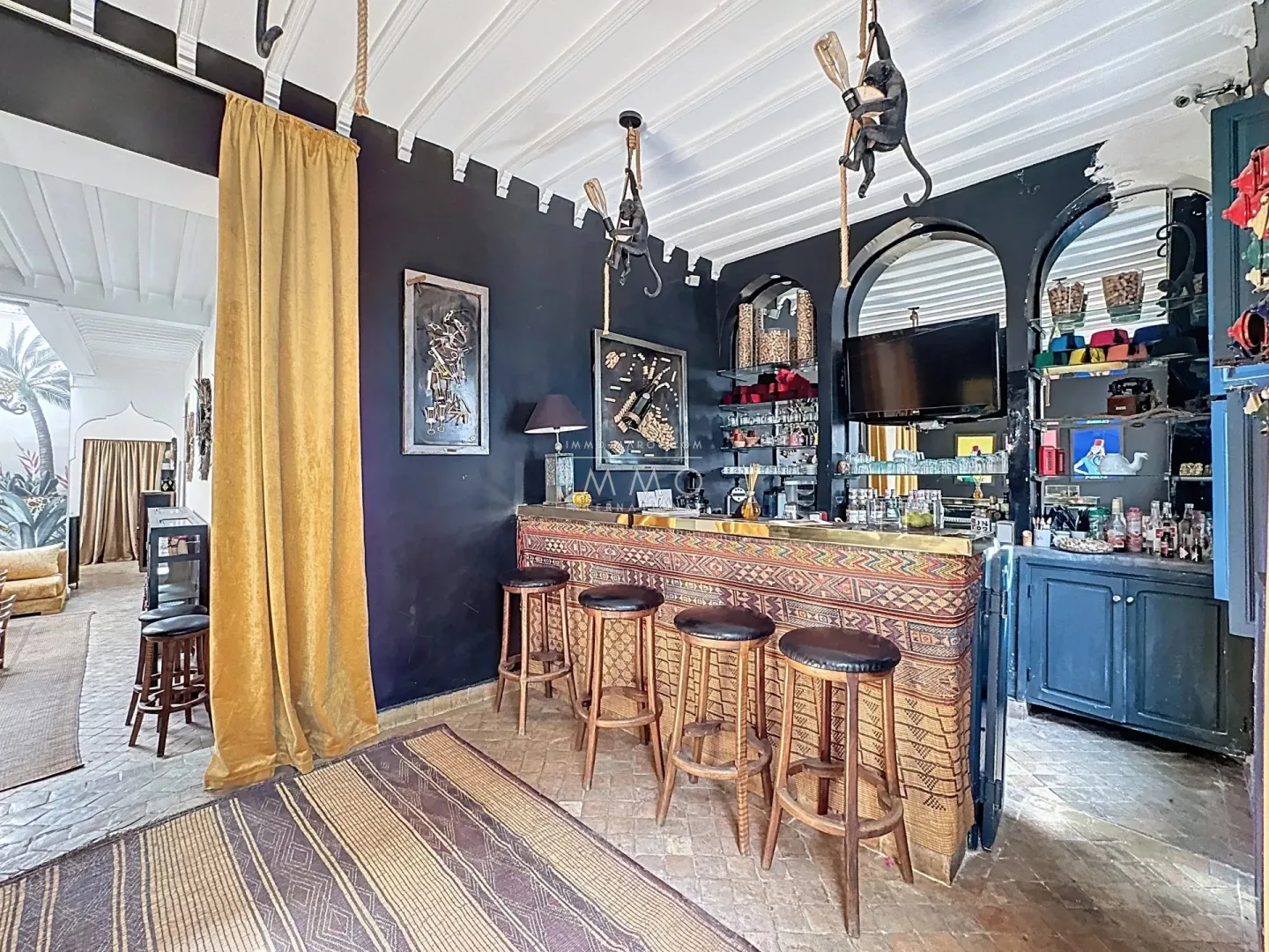 Riad à vendre – bab doukkala – 9 chambres – maison d'hôtes en activité – licence exploitation – spa & 2 patios – potentiel hôtelier