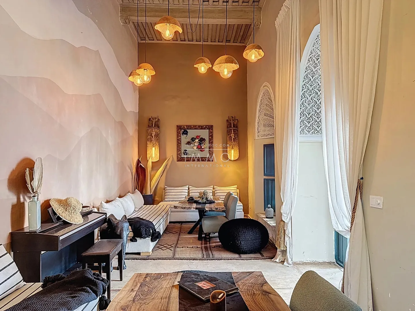 Riad à vendre – bab doukkala – 9 chambres – maison d'hôtes en activité – licence exploitation – spa & 2 patios – potentiel hôtelier