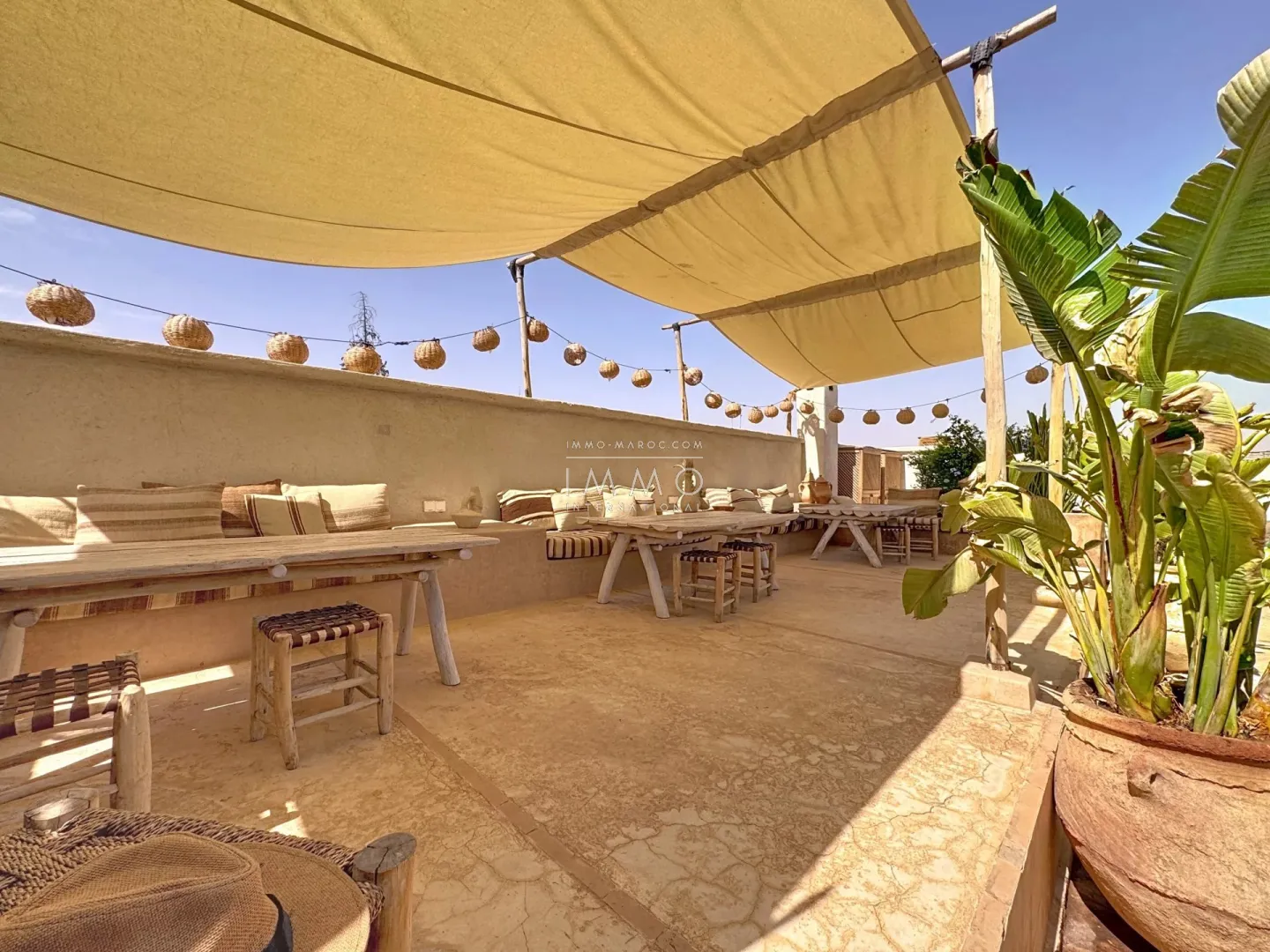 Riad à vendre – bab doukkala – 9 chambres – maison d'hôtes en activité – licence exploitation – spa & 2 patios – potentiel hôtelier