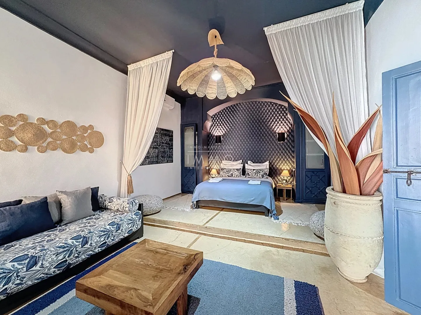 Riad à vendre – bab doukkala – 9 chambres – maison d'hôtes en activité – licence exploitation – spa & 2 patios – potentiel hôtelier