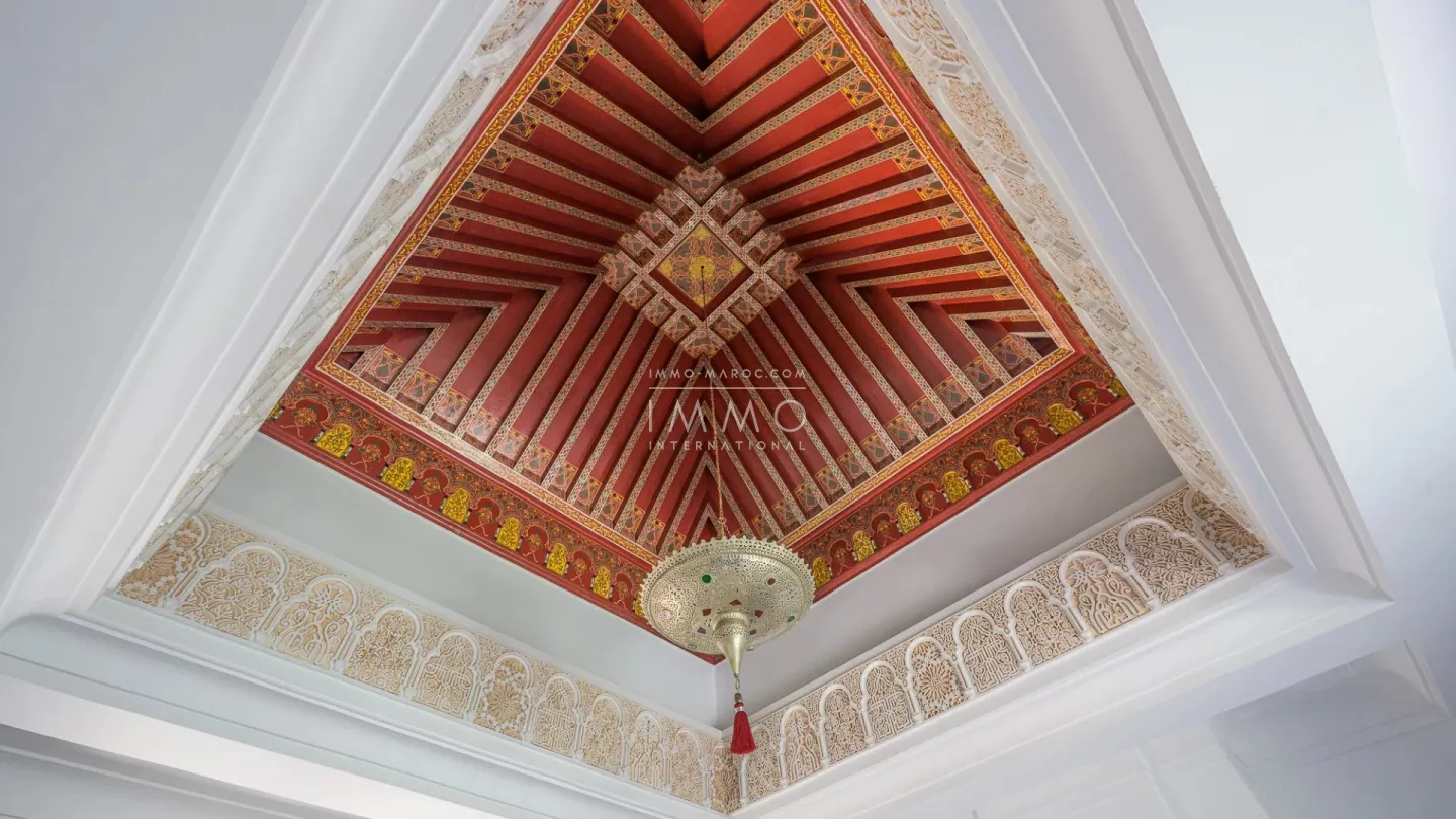 Villa à vendre palmeraie – 9 suites – 1 300 m² – terrain 1,5 ha – architecte charles boccara – salle sport & spa