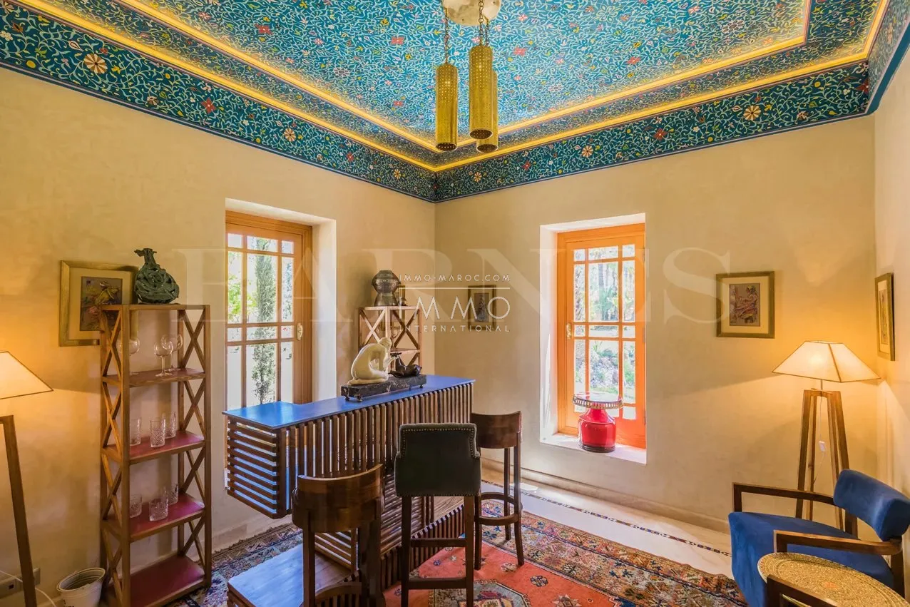 Palais oriental d’exception à vendre – dar tounsi, palmeraie – 9 suites – parc de 1 hectare