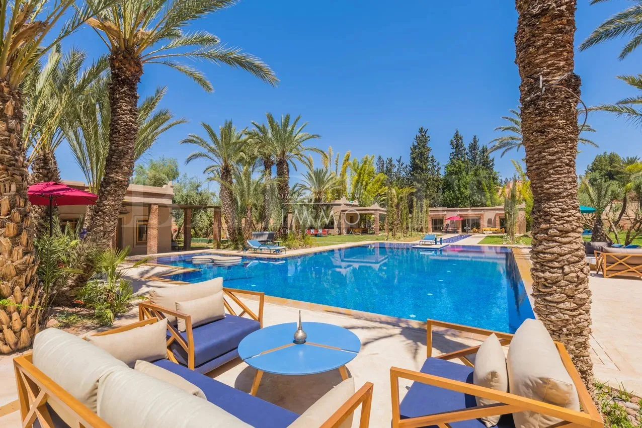 Palais oriental d’exception à vendre – dar tounsi, palmeraie – 9 suites – parc de 1 hectare