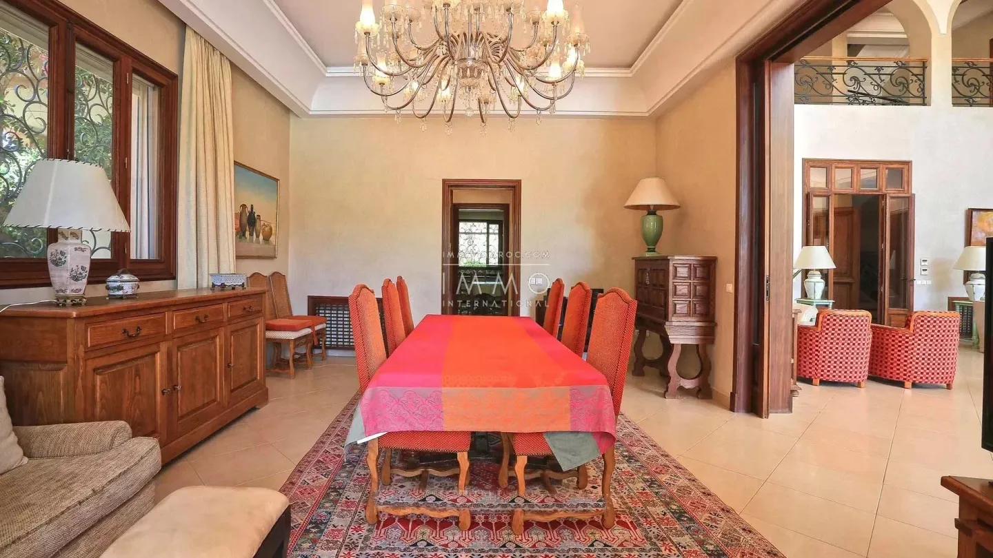Villa à vendre palmeraie – 10 chambres – 1 200 m² – terrain 1 ha – architecture coloniale & marocaine – parc luxuriant