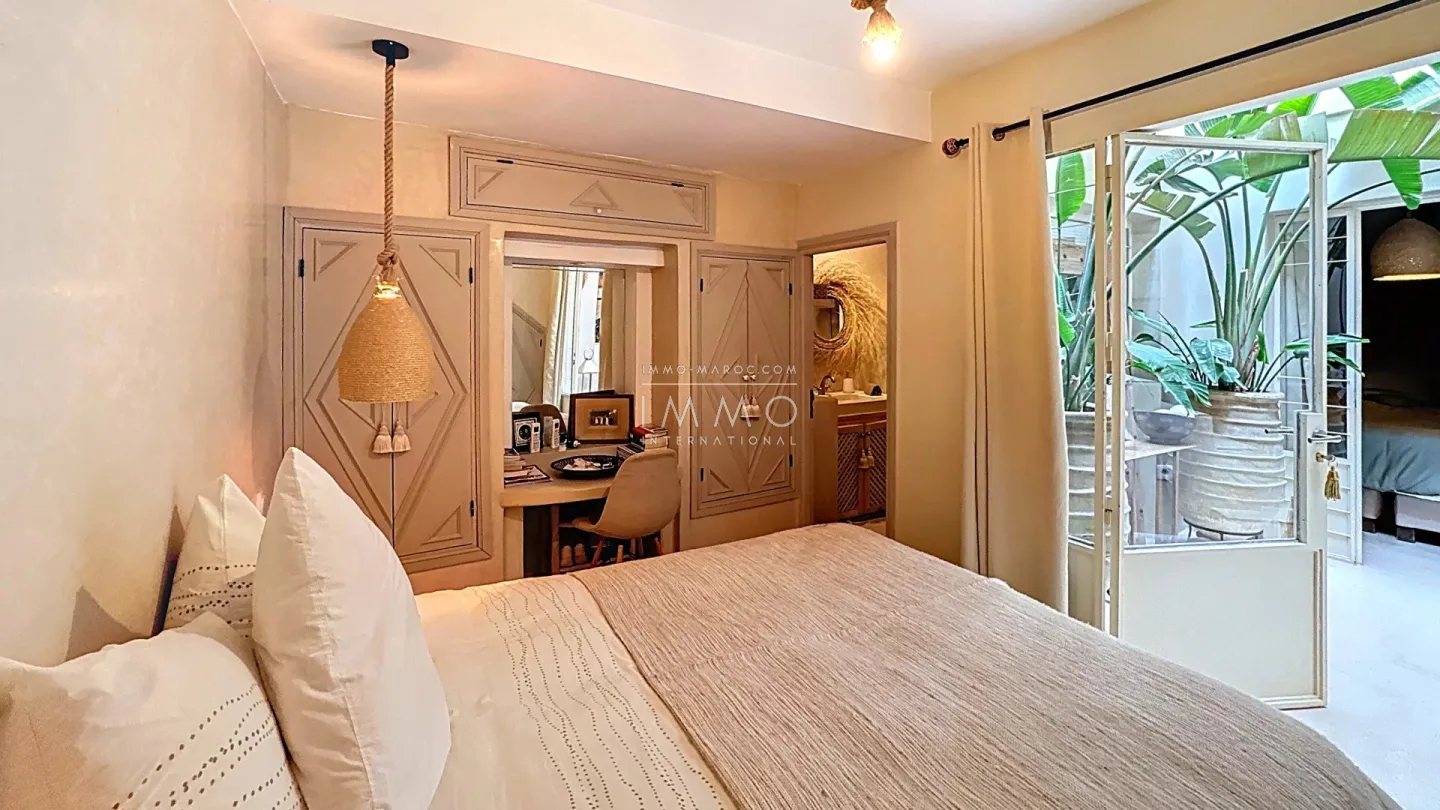 Riad à vendre – médina – 4 chambres – vue jardins mamounia – piscine chauffée rooftop – art déco – rénové – maison d'hôtes possible