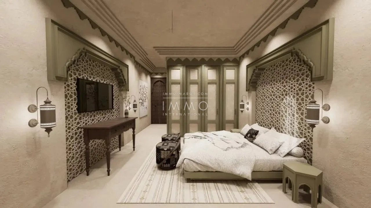 Riad à vendre – arset azoual – 4 chambres – livraison 6 mois – vue koutoubia/atlas/dar el bacha – piscine chauffée rooftop – maison d'hôtes possible