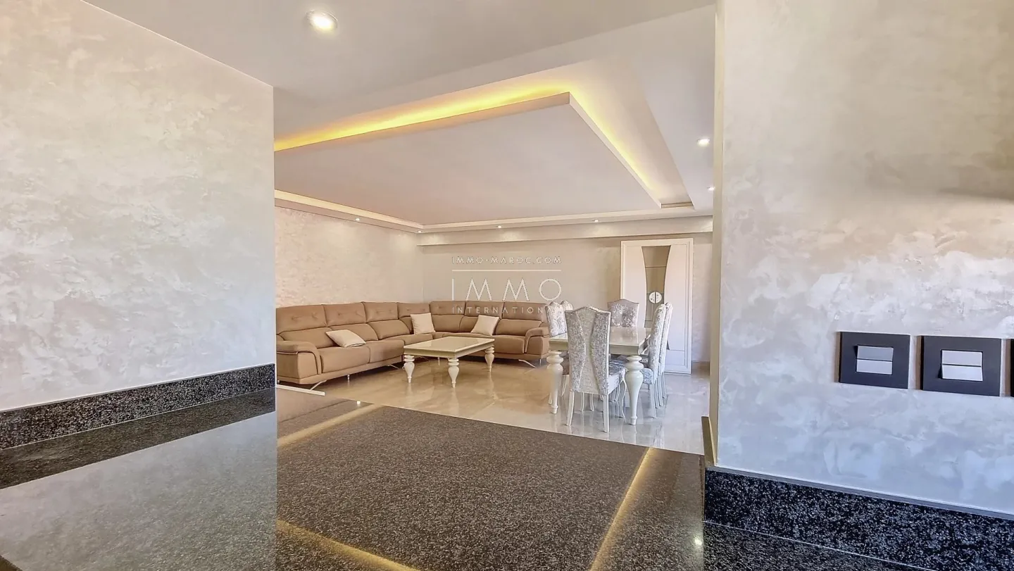 Appartement à vendre guéliz – 2 chambres – 116 m² – neuf – terrasse – parking – meublé