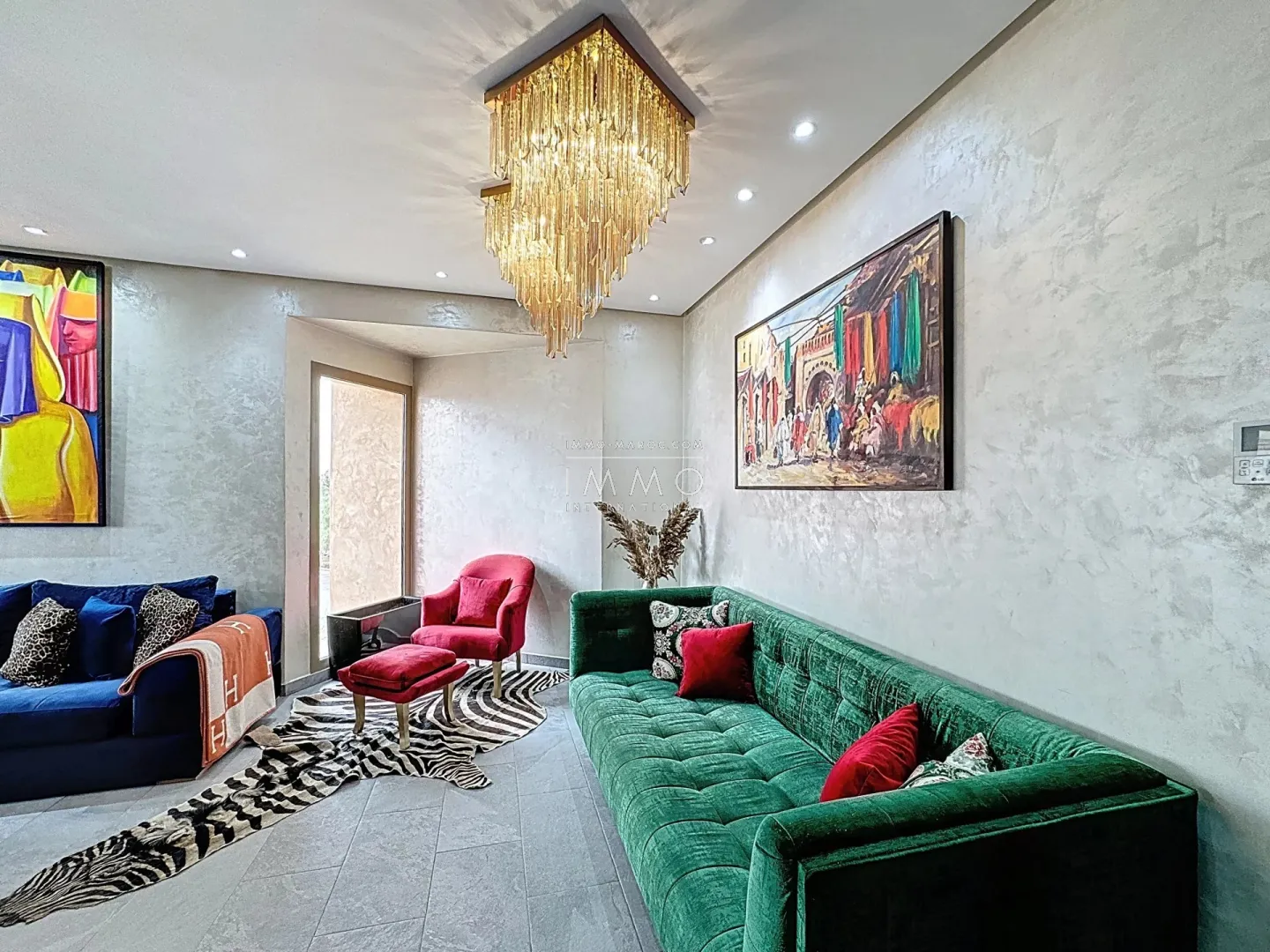 Appartement à vendre agdal – 3 chambres – 106 m² – 2ème étage – meublé – résidence fermée sécurisée