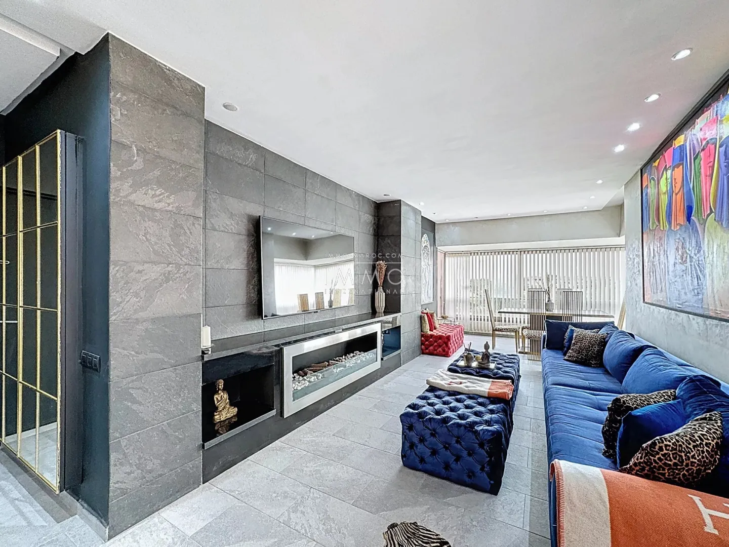 Appartement à vendre agdal – 3 chambres – 106 m² – 2ème étage – meublé – résidence fermée sécurisée