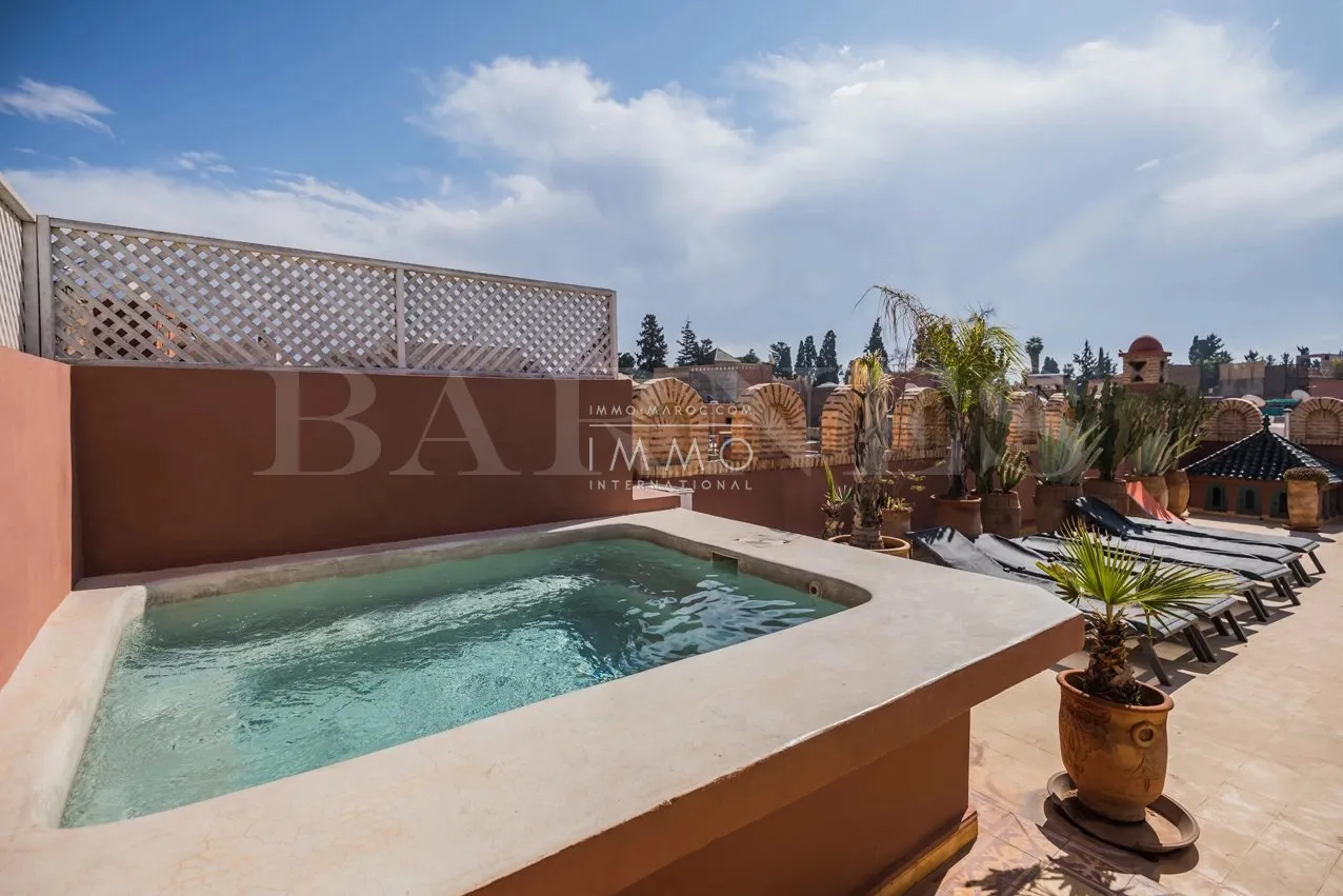 Riad à vendre – dar el bacha – 6 chambres – maison d'hôtes – douiria – bassin terrasse – maison d'hôtes possible