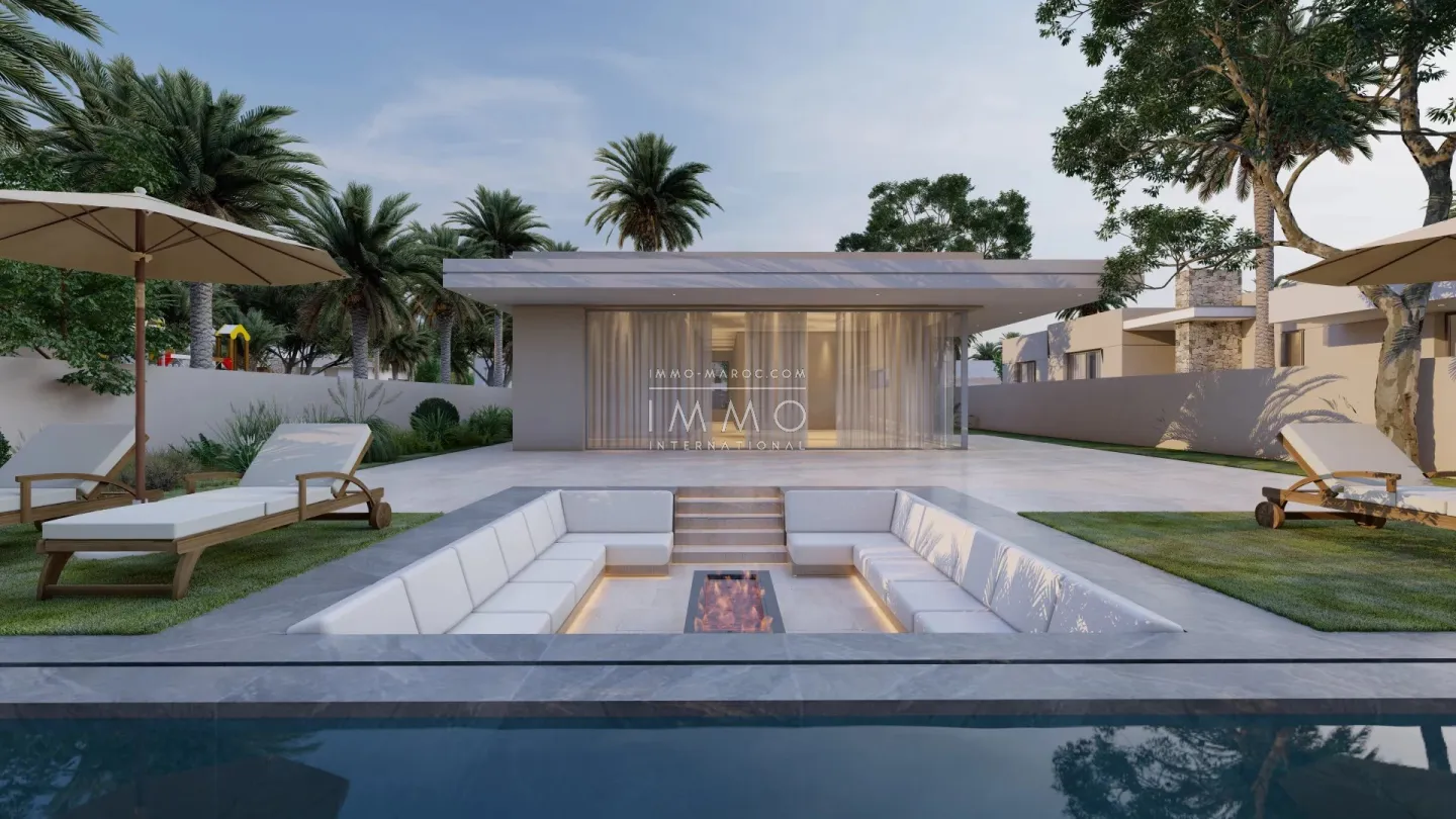 Villa à vendre route d'amizmiz marrakech – 3 suites – en construction – terrain 1 150 m²