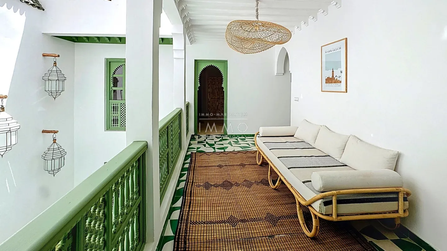 Riad à vendre – kasbah – 3 chambres – beldi chic – piscine – titré – meublé clé en main