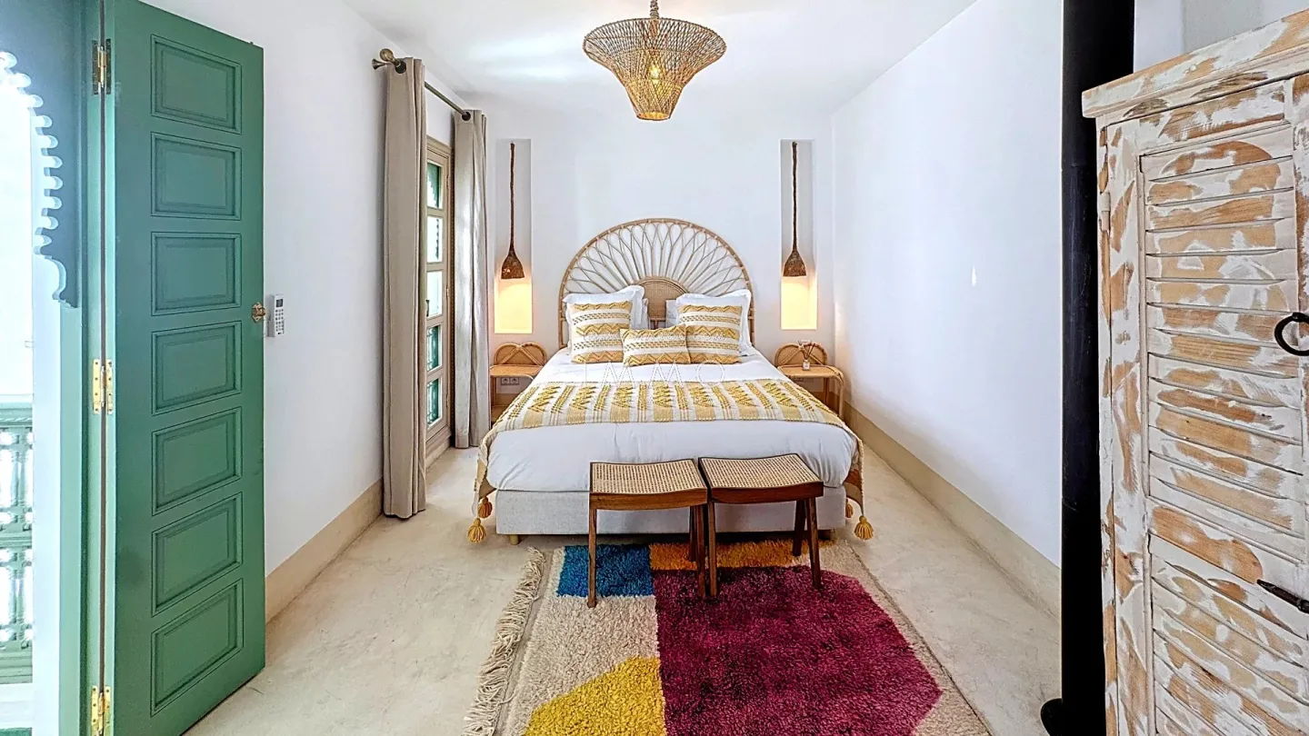 Riad à vendre – kasbah – 3 chambres – beldi chic – piscine – titré – meublé clé en main