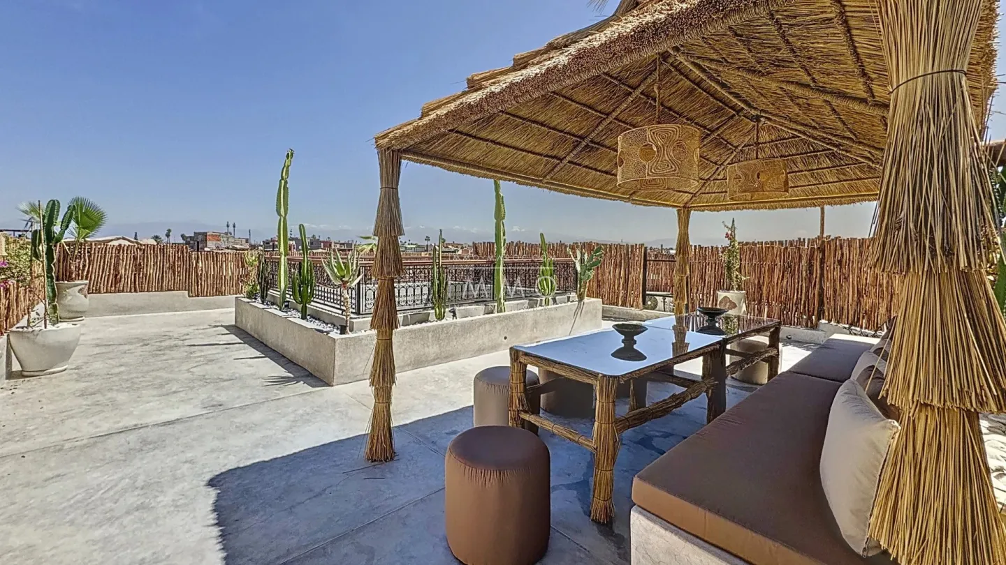 Riad à vendre – ben salah – 5 suites – hammam & spa – bassin patio – vue 360° atlas – clé en main – maison d'hôtes possible