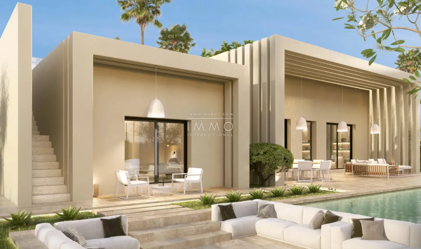Villa contemporaine écoresponsable sur la route de l'ourika – 4 chambres – terrain 1 100 m²