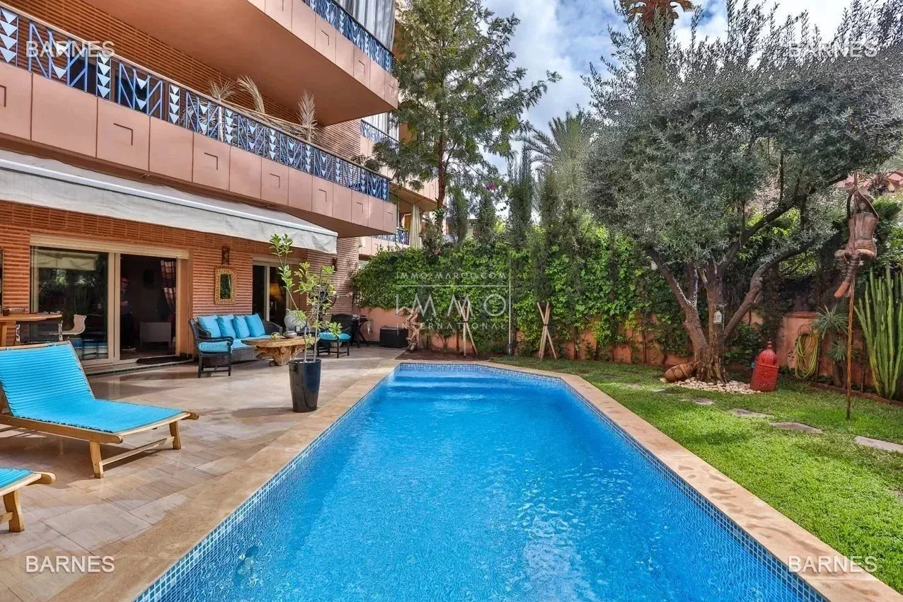 Duplex avec piscine privée à vendre hivernage marrakech - 3 chambres - 198m² + jardin 242m²