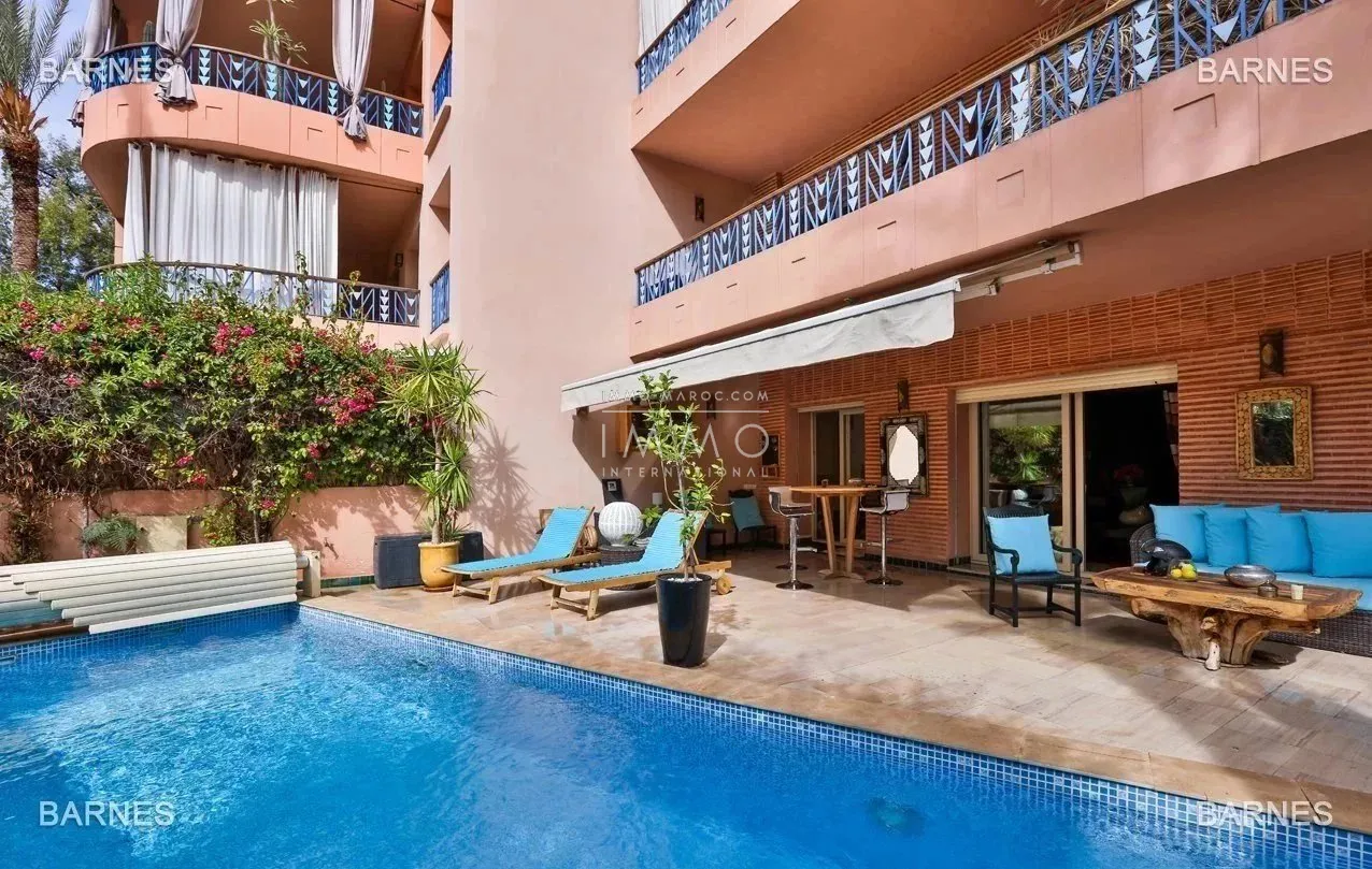 Duplex avec piscine privée à vendre hivernage marrakech - 3 chambres - 198m² + jardin 242m²