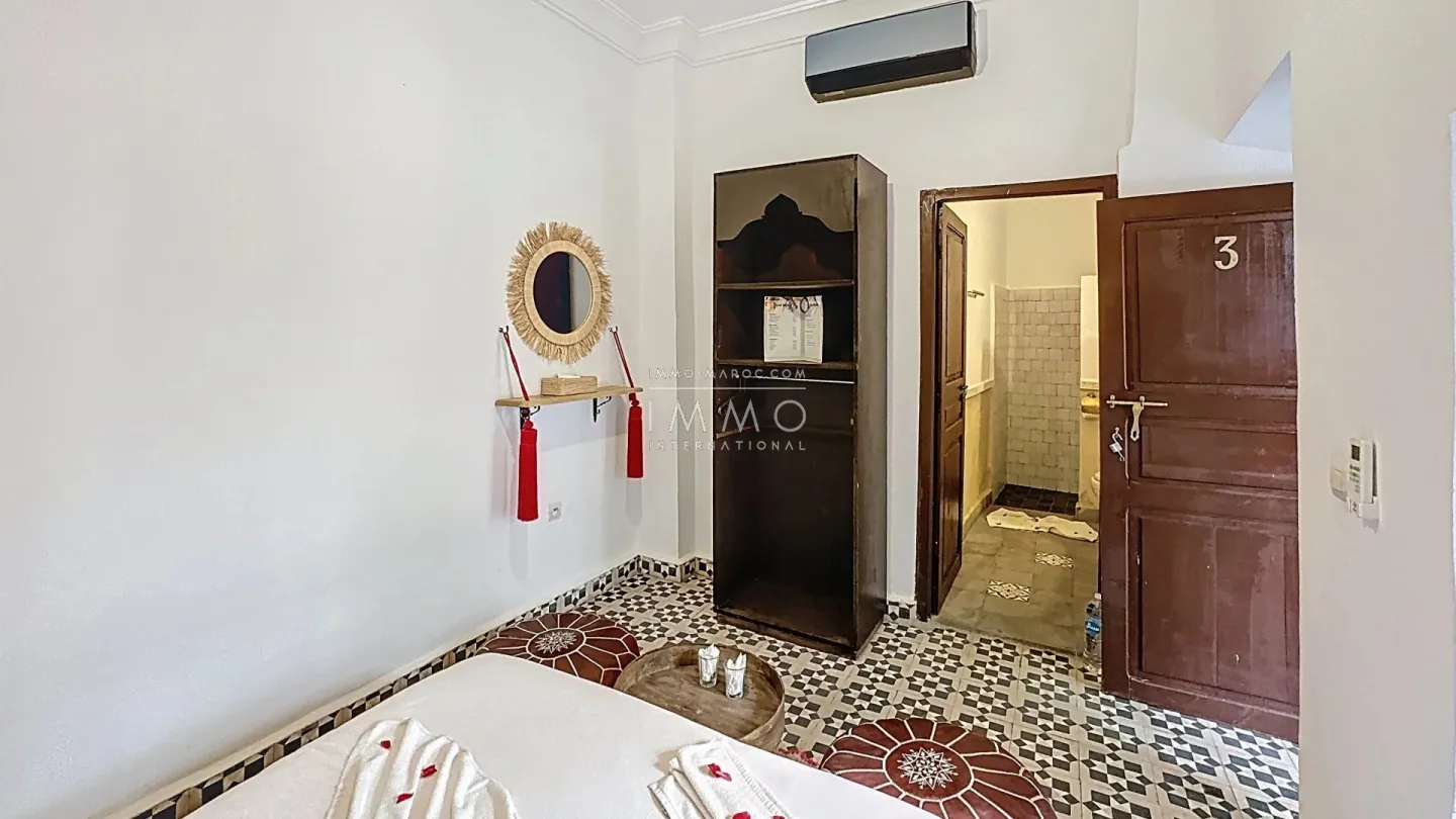 Riad à vendre – ben salah – 10 chambres – maison d'hôtes titrée en exploitation – piscine patio – excellente réputation – potentiel hôtelier