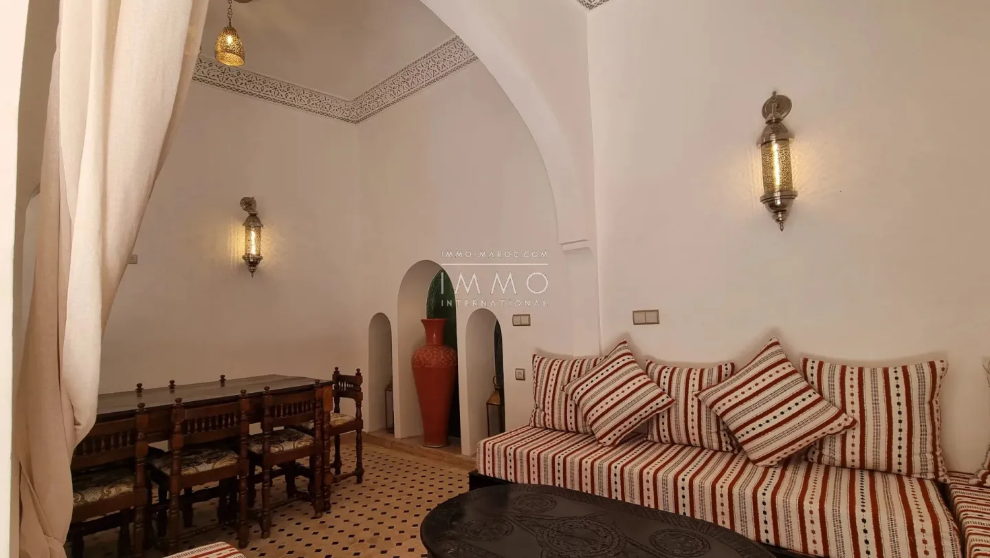 Riad à vendre – sidi mimoun – 5 chambres – hammam – terrasse vue koutoubia – vue 360° médina – maison d'hôtes possible