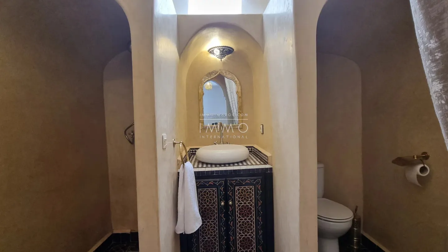 Riad à vendre – sidi mimoun – 5 chambres – hammam – terrasse vue koutoubia – vue 360° médina – maison d'hôtes possible