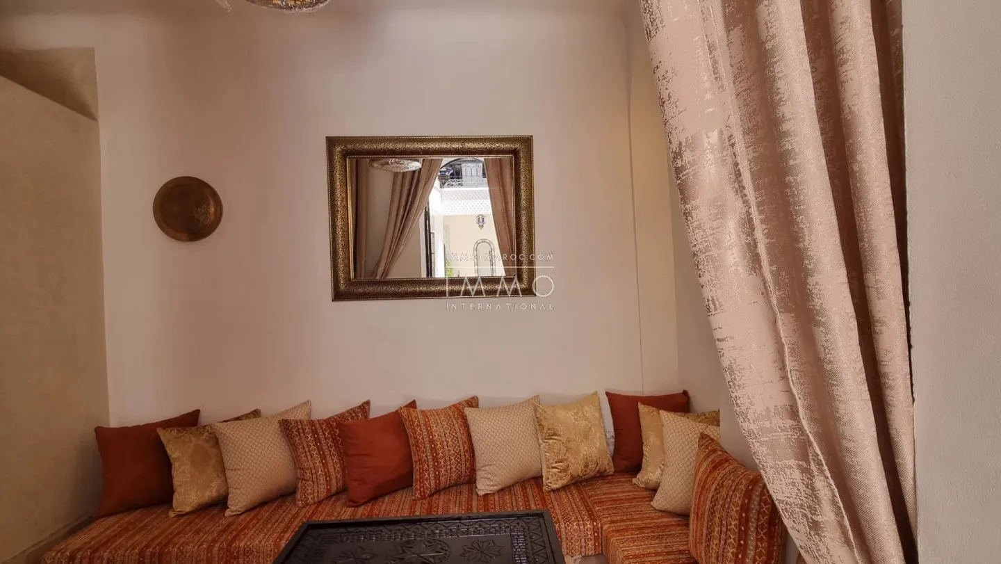 Riad à vendre – sidi mimoun – 5 chambres – hammam – terrasse vue koutoubia – vue 360° médina – maison d'hôtes possible