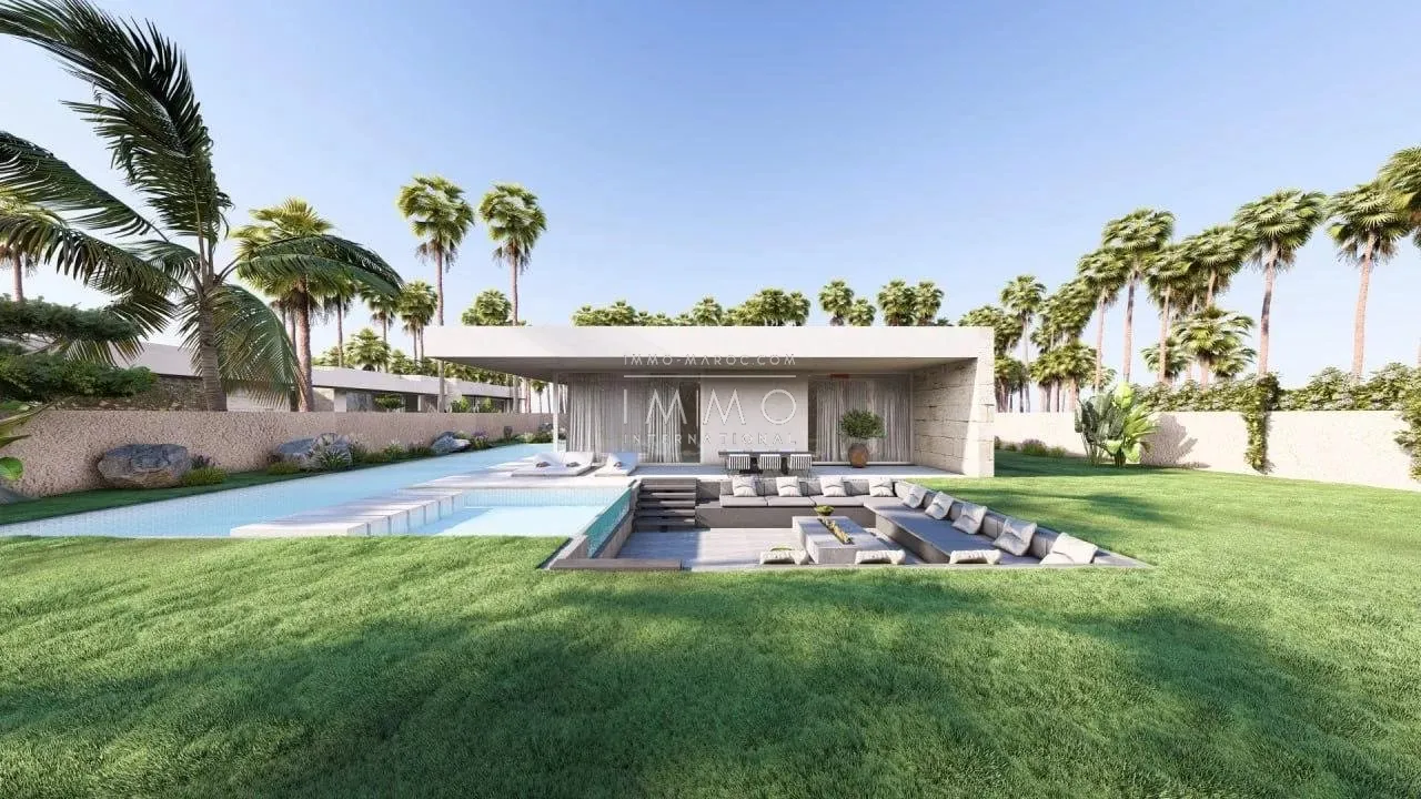 Villa contemporaine neuve à vendre – route d'amizmiz – 4 suites – terrain 1 515 m²