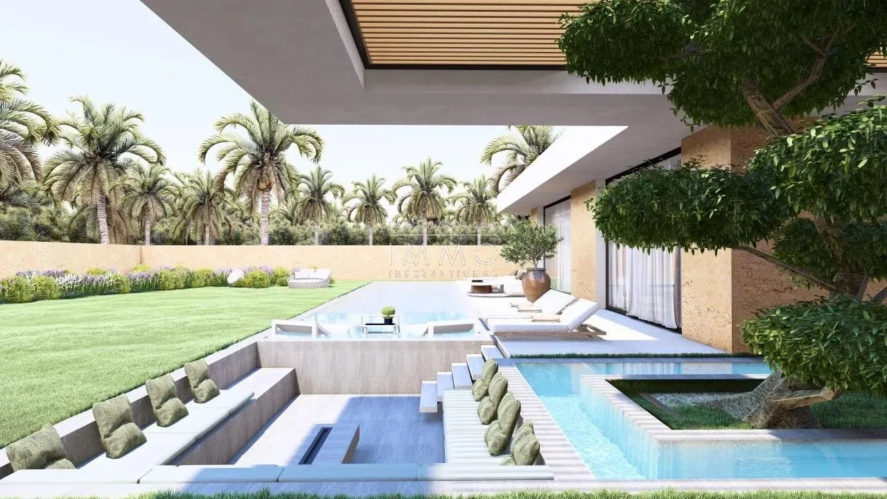 Villa contemporaine de plain-pied à vendre – route d'amizmiz – 4 suites