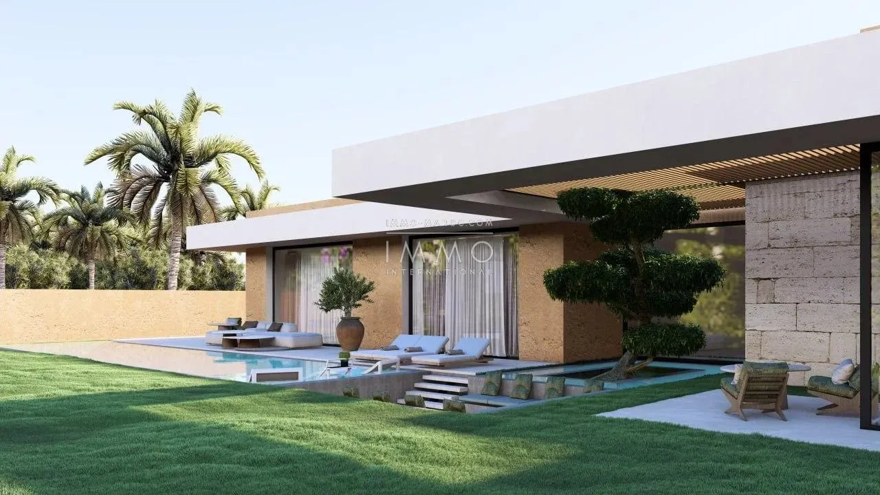 Villa contemporaine de plain-pied à vendre – route d'amizmiz – 4 suites