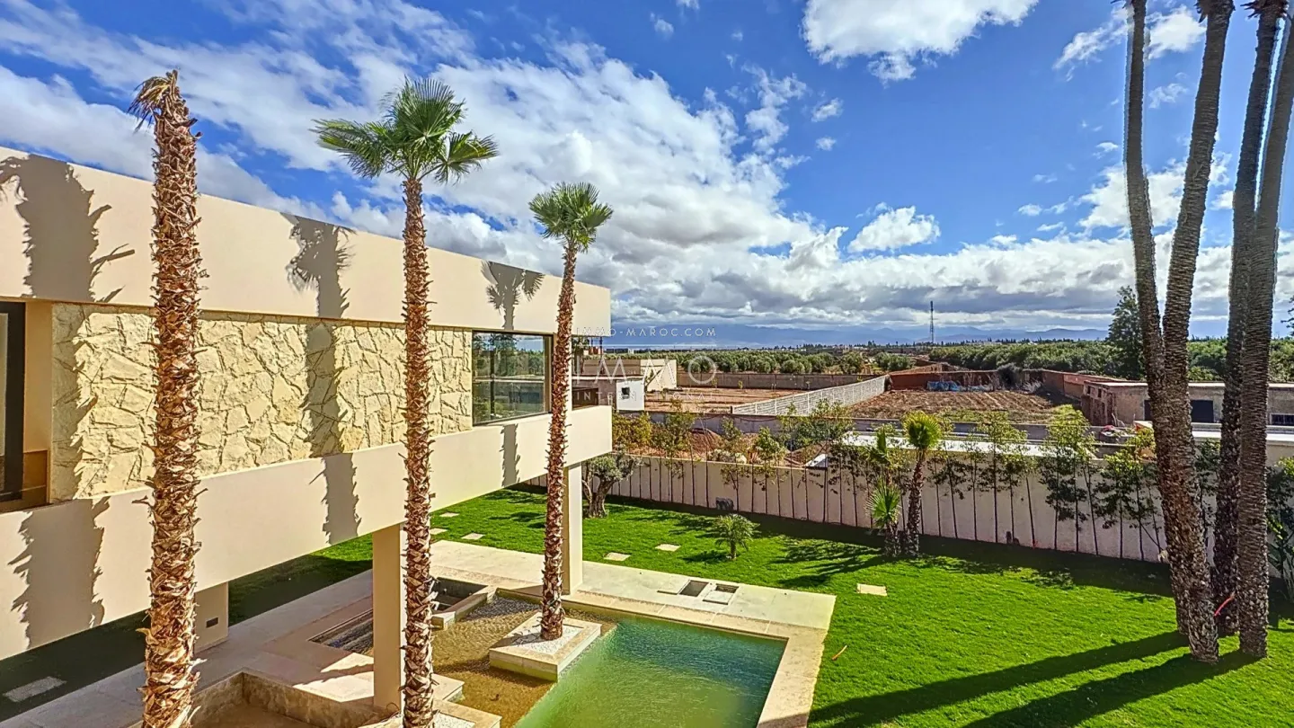 Villa à vendre route de l'ourika – 5 suites – 560 m² – terrain 1 250 m² – neuve – vue atlas – jacuzzi – salon encastré