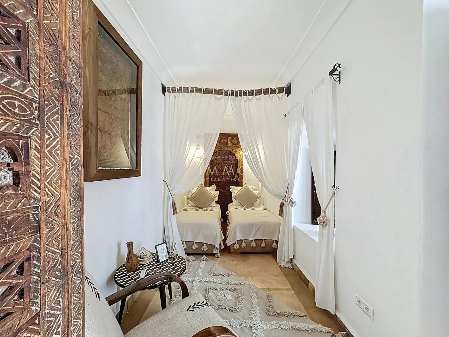 Riad à vendre – bab doukkala – 7 chambres – maison d'hôtes beldi chic – bassin chauffé – spa & hammam – potentiel hôtelier