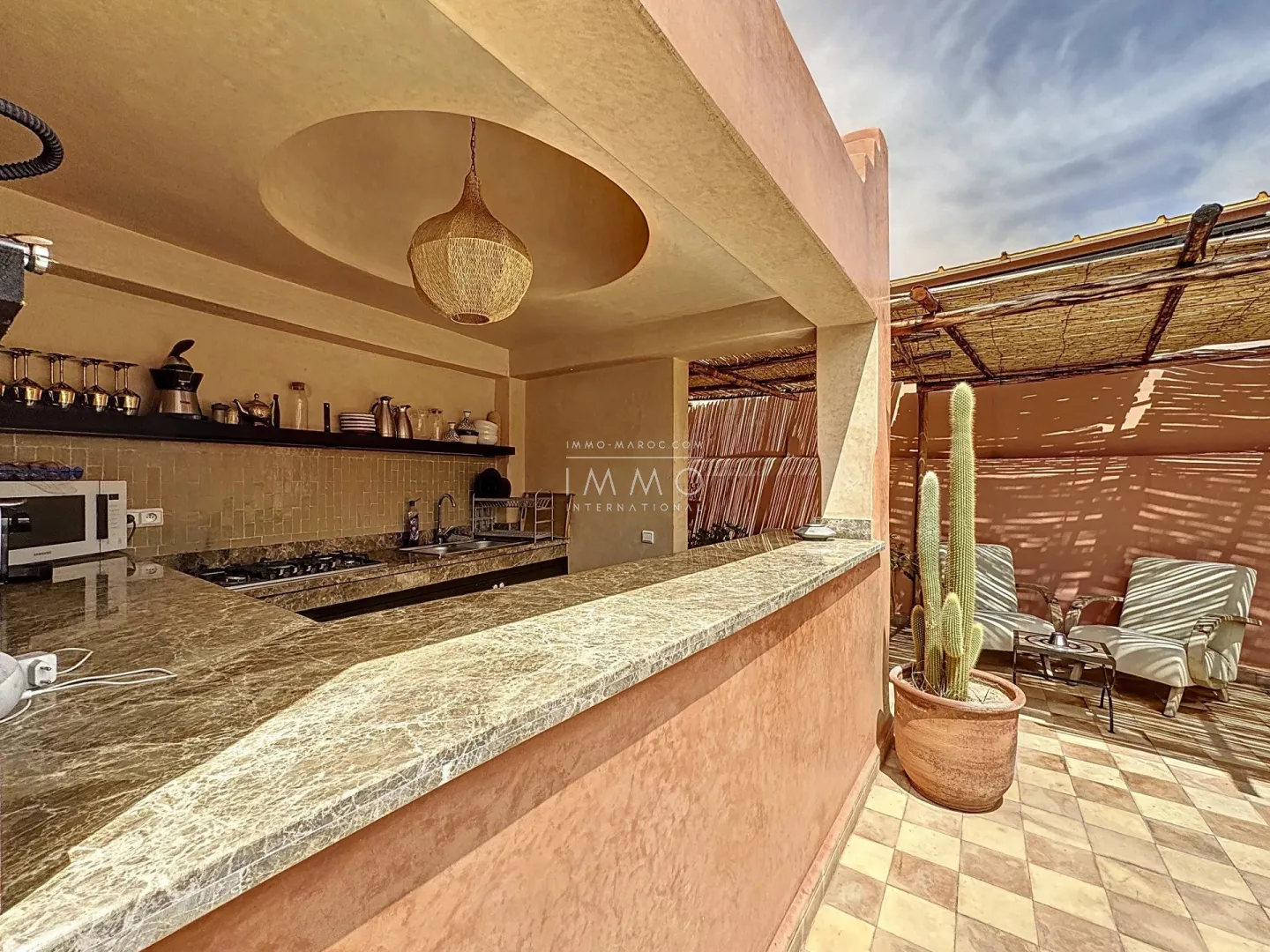 Riad à vendre – bab doukkala – 7 chambres – maison d'hôtes beldi chic – bassin chauffé – spa & hammam – potentiel hôtelier