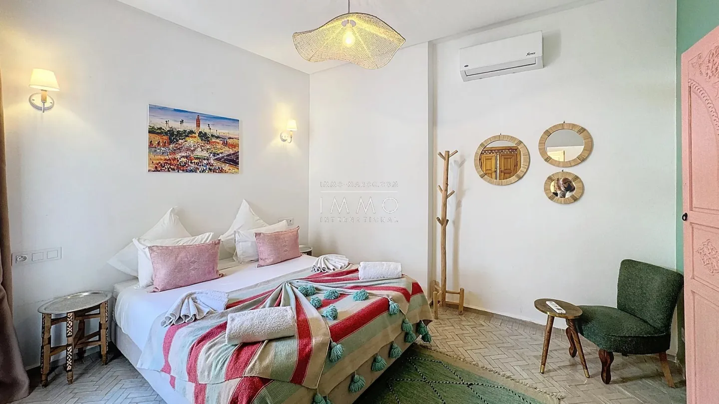 Riad à vendre – dar el bacha – 6 chambres – maison d'hôtes boho chic en activité – piscine chauffée – rooftop vue panoramique – maison d'hôtes possible